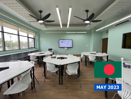 Projet de ventilateur de plafond de l'école internationale