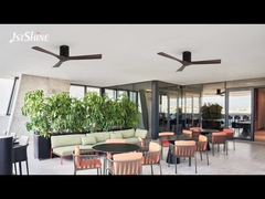 Ventilateur de plafond décoratif avec télécommande et lames de bois massif durables