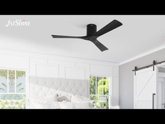 3 lames Ventilateur de plafond en bois noir avec télécommande à moteur CC