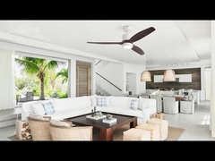 Ventilateur de plafond LED à distance avec 3 lames de bois moderne pour chambre