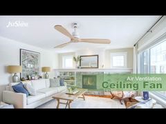 Ventilateur de plafond moderne en bois massif pour des intérieurs élégants