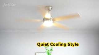 Ventilateur de plafond moderne et silencieux, moteur à courant continu de 52 pouces