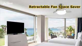 Lumière LED de ventilateur de plafond rétractable de 36 pouces