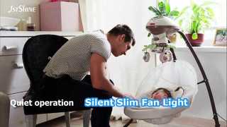 Ventilateur de plafond DC silencieux, lumière LED ultra fine moderne