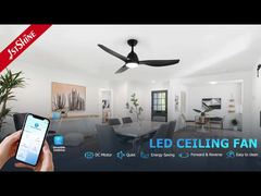 Moteur CC silencieux de ventilateur de plafond de 52 po noir mat