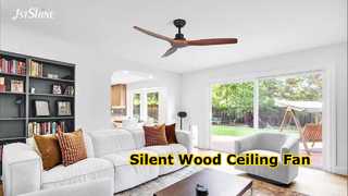 Ventilateur de plafond en bois 1stshine silencieux