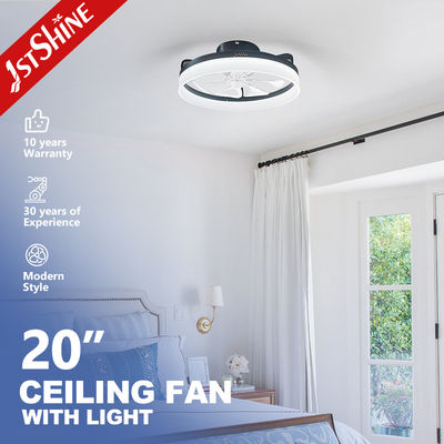 acheter ABS lames en plastique transparent ventilateur de plafond de 20 pouces avec lumière LED et design de montage à écoulement fabrication en ligne