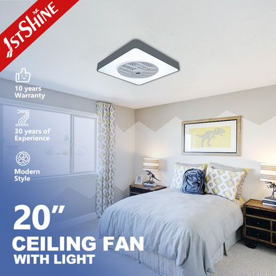 acheter ABS lames en plastique transparent 2- ventilateur de plafond carré avec télécommande et éclairage caché fabrication en ligne