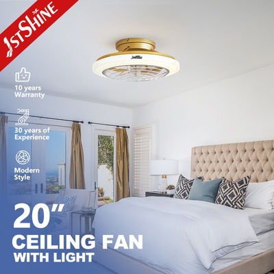 acheter 1stshine ventilateur de plafond en or de profil bas de 20 pouces avec lumière LED et commutateur de commande murale fabrication en ligne