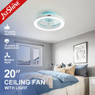 acheter Grand flux d'air 20 pouces finition bleue ventilateur de plafond LED pour chambre à coucher design moderne fabrication en ligne