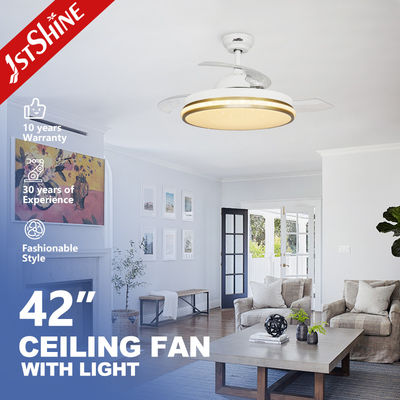 acheter 42 pouces Smart Petit rétractable lumière LED ventilateur de plafond Wifi contrôle pour la chambre fabrication en ligne