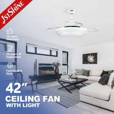 acheter Ventilateur de plafond de chambre à coucher intelligent de 42 pouces invisible avec lumière LED approuvé CE fabrication en ligne