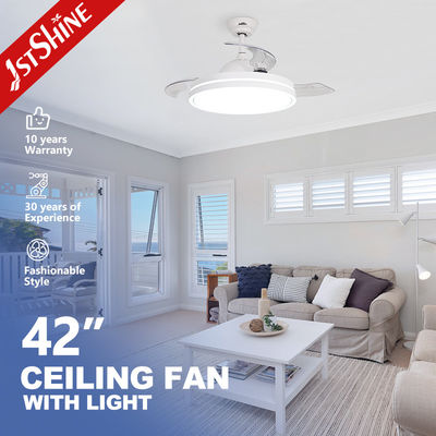 acheter Ventilateur de plafond à LED en nickel satiné de 42 pouces avec lames pliantes et source lumineuse rétractable fabrication en ligne