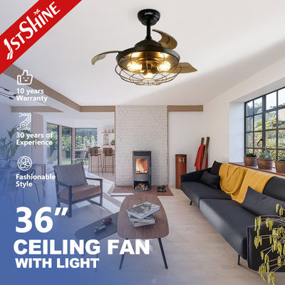 acheter Faible bruit 1stshine ventilateur de plafond rétractable décoratif avec télécommande et lumière fabrication en ligne