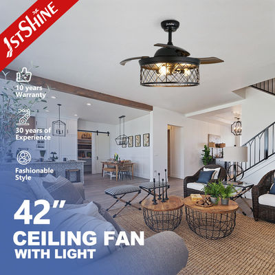 acheter Design personnalisé 1stshine ventilateur de plafond avec lames cachées et lumière LED en noir fabrication en ligne