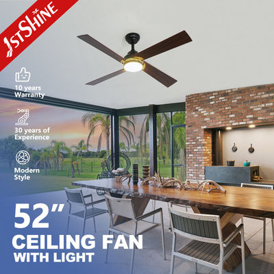 acheter Commande à distance intelligente 52 pouces 6 vitesses MDF ventilateur de plafond noir avec matériau de carrosserie métallique fabrication en ligne
