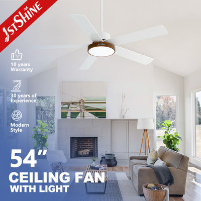acheter 1stshine/OEM Logo Ventilateur de plafond MDF à lames avec éclairage LED et moteur CC fabrication en ligne