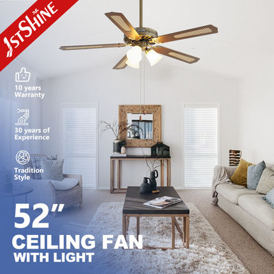 acheter Refroidissement 1stshine Ventilateur de plafond avec 3 lumières 52 pouces télécommande moteur AC 5 lames MDF 2- fabrication en ligne