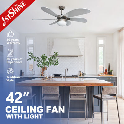 acheter Simple Home 6 lames en MDF Ventilateur de plafond de couleur argentée avec télécommande et moteur AC/DC fabrication en ligne