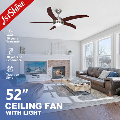 acheter Ventilateur de plafond en MDF à 5 lames de style moderne avec lumières LED et télécommande de 1stshine fabrication en ligne