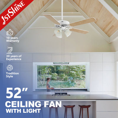 acheter Ventilateur de plafond décoratif traditionnel de 35W avec chaîne de traction 5 lame Mdf pour salon fabrication en ligne