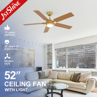 acheter 1stshine Ventilateur de plafond LED avec finition en grain de bois à distance 5 lames Logo 1stshine/OEM Logo fabrication en ligne