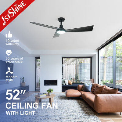 acheter Ventilateur de plafond à LED noir à haute circulation d'air de 52 pouces avec 10 et matériau de carrosserie de lampe en métal plastique fabrication en ligne