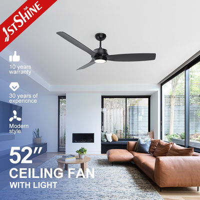 acheter Moteur à courant continu 52 pouces télécommande LED ventilateur de plafond lumière en noir lames ABS et télécommande fabrication en ligne
