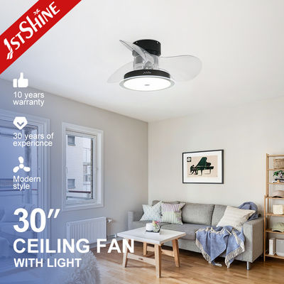 acheter 30 pouces LED éclairage Ventilateur de plafond 3 ABS lames claires Vent doux et APP commutateur style 2- fabrication en ligne