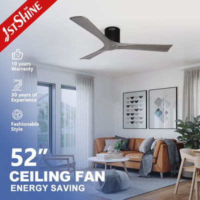 acheter Ventilateurs de plafond à commande à distance de 52 pouces Logo d'impression à écran de soie Lames en bois simples fabrication en ligne