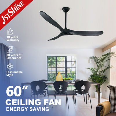 acheter Ventilateur de plafond à lames en bois noir pour le vent standard et la taille OEM dans le commerce fabrication en ligne