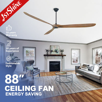 acheter Source d'alimentation électrique 220V moteur CC 88 pouces Ventilateur de plafond en bois avec télécommande intelligente fabrication en ligne