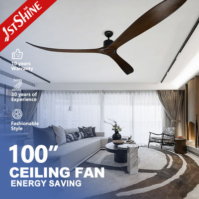 acheter Ventilateur de plafond de 100 pouces avec télécommande 3 moteur à courant continu à lame en bois massif fabrication en ligne