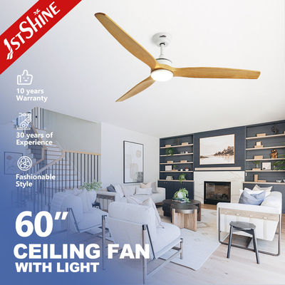 acheter Ventilateur de plafond LED de 60 pouces Lampe en bois massif Dimmable LED Light Silent DC Motor fabrication en ligne