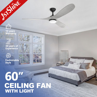 acheter 110-240V/50Hz-60Hz Ventilateur de plafond à lames en bois avec télécommande et LED fabrication en ligne