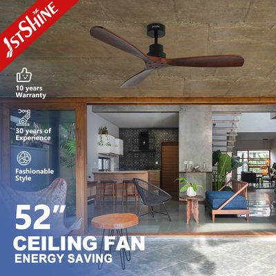 acheter Ventilateur de plafond décoratif en bois de 52 pouces avec télécommande à 5 vitesses fabrication en ligne