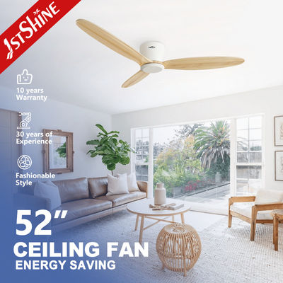 acheter ROHS en bois massif 52 pouces contrôle d'application intelligente ventilateur de plafond Wifi 220V avec moteur CC fabrication en ligne