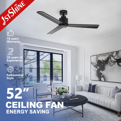 acheter Températeur inclus 52 pouces / OEM Ventilateur de plafond en cuivre pur DC noir en bois avec télécommande fabrication en ligne