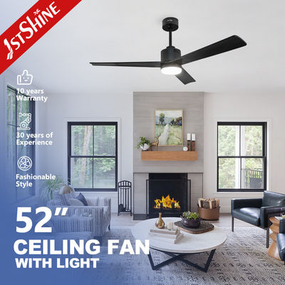 acheter Ventilateur de plafond décoratif à LED moderne 1stshine Moteur à courant continu avec 10 et 3 lames en bois massif fabrication en ligne