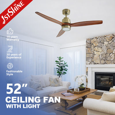 acheter Ventilateur de plafond LED 1stshine avec cuivre ancien et bois massif Dimmable 3 couleurs LED fabrication en ligne