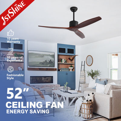 acheter 3 lames en bois massif ventilateur de plafond à moteur DC avec télécommande fabrication en ligne