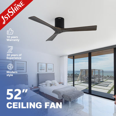 acheter Ventilateur de plafond à lame de bois de 52 pouces avec commande à distance de moteur à courant continu à grande vitesse fabrication en ligne