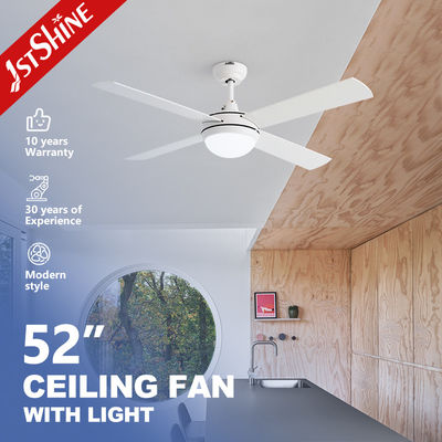 acheter Modern White Ceiling Fan With Lamp Light 3-Speed AC Motor fabrication en ligne