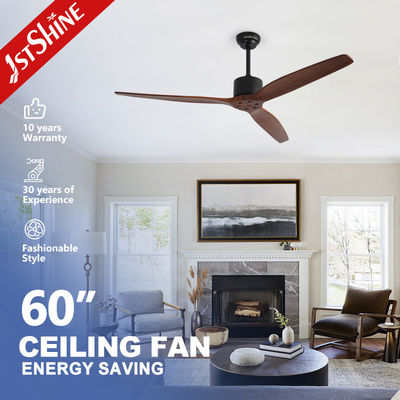 acheter Ventilateur de plafond en bois massif élégant et élégant alimenté par moteur CC avec télécommande fabrication en ligne