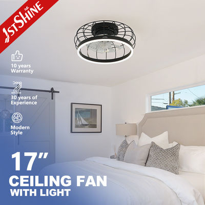 1stshine LED Moderne design Ventilateur de plafond monté en noir avec commutateur de télécommande