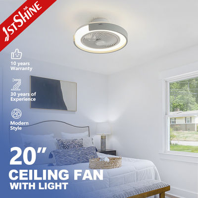 Ventilateur de plafond LED rond de 20 pouces avec options de température de couleur et de débit d'air élevé de 360 degrés