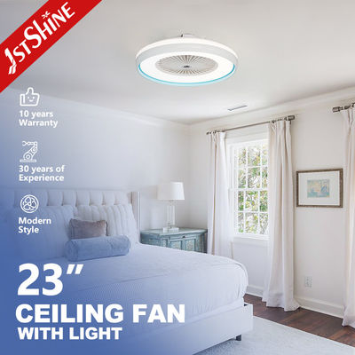 110-240V/50Hz-60Hz 23 pouces 360 degrés APP contrôle ventilateur de plafond avec lumière et 5200lm