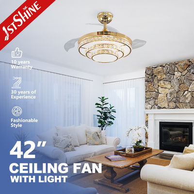 Ventilateur de plafond décoratif à domicile de 42 pouces avec lames cachées et commutateur à distance