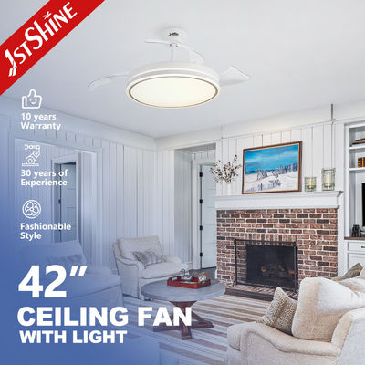 Ventilateur de plafond LED plié en 3 couleurs, télécommande intelligente, lustre, ventilateur de plafond avec lumières
