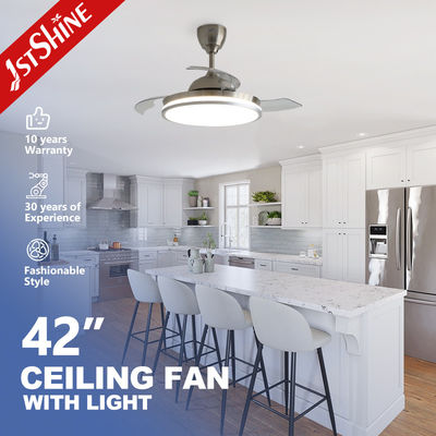 Bon prix Ventilateur de plafond LED décoratif étoilé avec lames cachées rétractables et climatisation en ligne